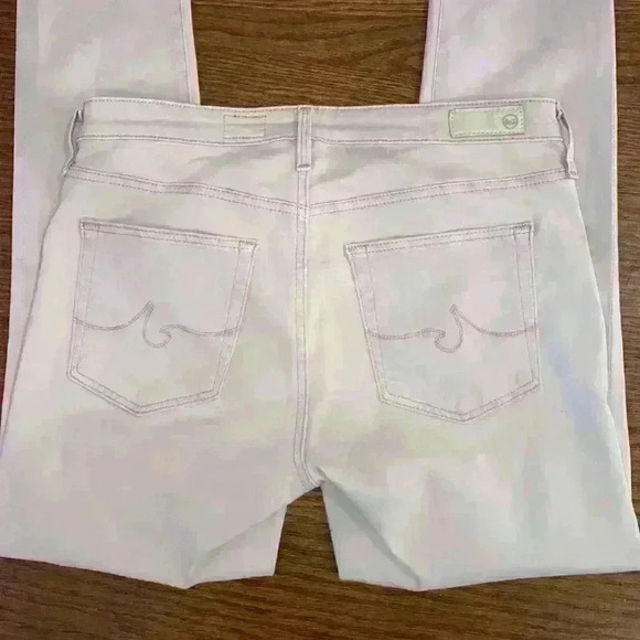 AG Adriano Goldschmied The Abbey Sateen Mid-Rise Skinny Ankle Jeans Pink Size 27 - Picture 9 of 14